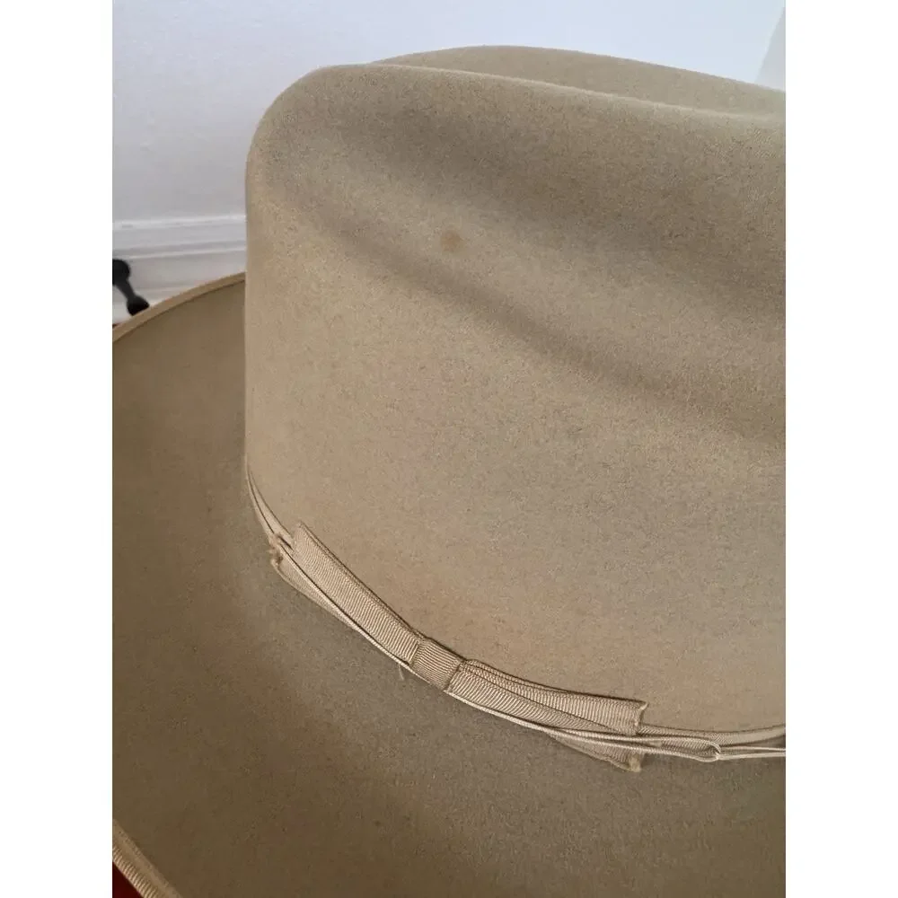Vintage Stetson Open Road Silverbelly 3X Beaver Felt Hat 7 1/8 Long Oval w/ Box - Picture 12 of 16